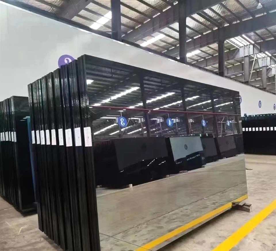 Dark Gray Reflective Glass